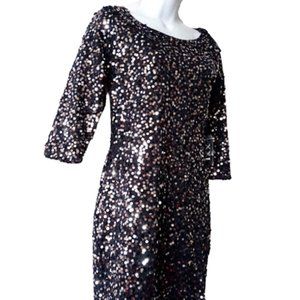 Black Sequined Sequins Dress Medium NEW NWT